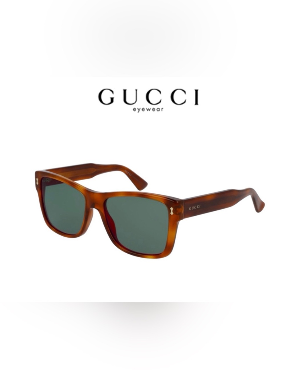 Unisex Gucci Tortoiseshell Brown Sunglasses- GG0052S